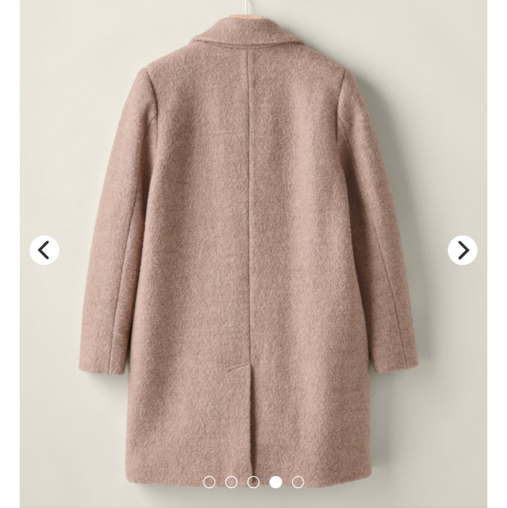 Garnet Hill | Sadie Wool Coat | Small | Nwt | Dusk Pink - Picture 3 of 12